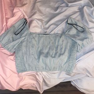 off shoulder crop top